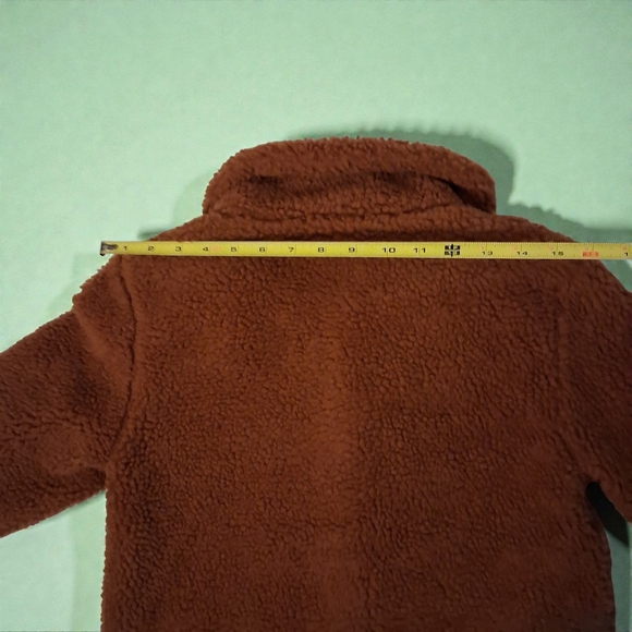 ANTHROPOLOGIE SPARKZ Amina Teddy Bear Sherpa Fleece Jacket Nutmeg Brown XS - EUC - Picture 11 of 13
